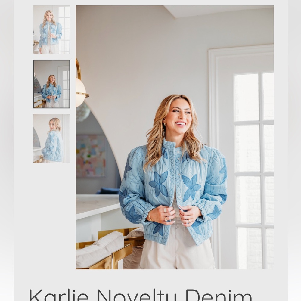 KARLIE sabbie denim jacket in blue